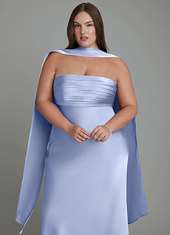 Azazie Saylor Jurken voor bruidsmeisjes Jurk van Stretch Satijn met Zeemeermin Strapless Ijs image18
