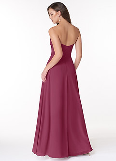 Azazie Arabella Allure Vestidos de damas de honor Vestido de Mora de Gasa de Corte en A Convertible con Escote de Corazón image2
