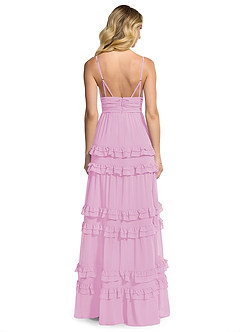 Azazie Rachel Bridesmaid Dresses Candy Pink A-Line Chiffon Dress image2