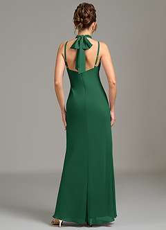 Azazie Cassiana Bridesmaid Dresses Dark Green Mermaid Pleated Chiffon Dress image6