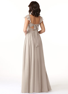 Azazie Lissa Bridesmaid Dresses Frost A-Line Lace Chiffon Dress image5