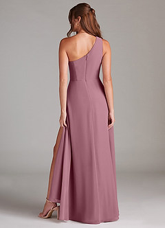 Azazie Brooke Bridesmaid Dresses Vintage Mauve A-Line One Shoulder Chiffon Dress image7