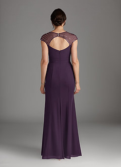 Azazie Blanchett Mother of the Bride Dresses Plum Mermaid Sequins Chiffon Dress image5