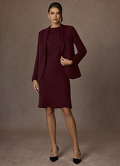 front Kennedy Cabernet Vestido estruturado com elastano