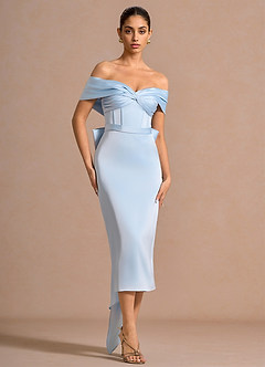 Andrea Sky Blue Midi Dress image5