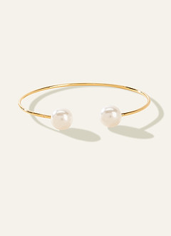 front Pearl End Cuff Bracelet