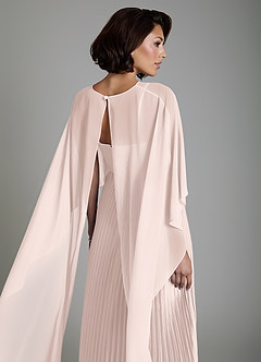 Azazie Micah Bridesmaid Dresses Blushing Pink A-Line Corset Stretch Satin Convertible Dress image8
