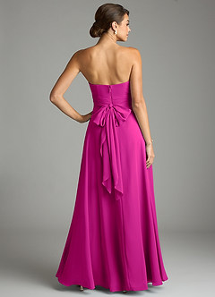 Azazie Tamira Suknie dla druhen Linia A Pofałdowany Szyfon Do ziemi Sukienka image4