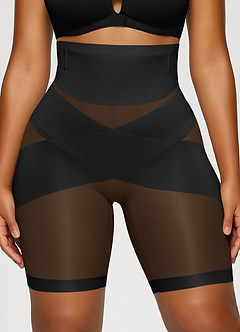 front Wide X-Shaped Tummy Control Ultra-Thin Shapewear Shorts