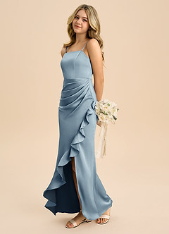 Azazie Buzzy Junior Klä av Tubklänning i Stretch Satin Plisserad image6