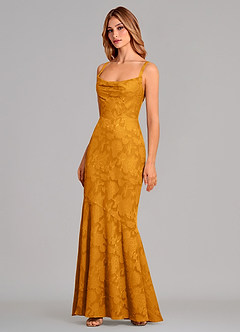 Azazie Aubrey Brudtärnklänningar Klä av Sjöjungfru i Blommig Utbrändhet Rosett Knäck image3