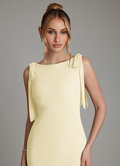 Azazie Luddie Abiti da Damigella Abito Sirena in Chiffon Fiocco Sorbetto Al Limone image3