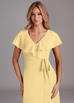 Azazie Lainey Bridesmaid Dresses Butter A-Line with Pockets Chiffon Dress image12