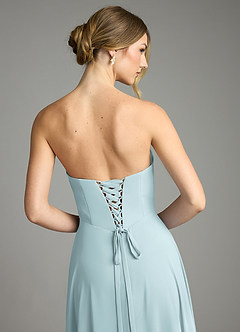 Azazie Ayla Abiti da Damigella Abito A-Line in Chiffon Scollo a Cuore Nebbia image11