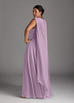 Azazie Isa Mother of the Bride Dresses Wisteria A-Line V-Neck Pleated Chiffon Dress image12