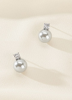 Pearl and Crystal Stud Earrings