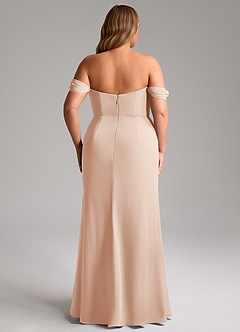 Azazie Saige Bridesmaid Dresses English Rose A-Line Off the Shoulder Chiffon Convertible Dress image15