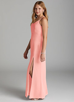 Azazie Becca Junior Rosette Mermaid Chiffon Dress image6
