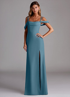 Azazie Callan Bridesmaid Dresses Bermuda Mermaid Pleated Chiffon Convertible Dress image1