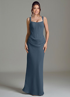 Azazie Niamh Suknie dla druhen Syrena Gorset Szyfon Do ziemi Sukienka image3