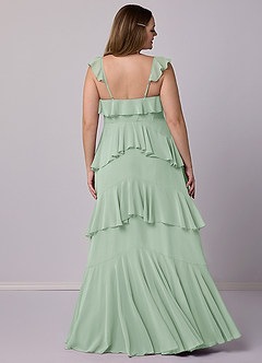 Barbie ♥ Azazie Bridesmaid Dresses Agave A-Line Sweetheart Neckline Chiffon Dress image7