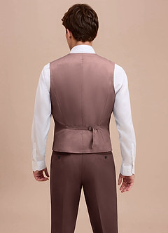 front Ethan Espresso Refined Weave Suit Vest