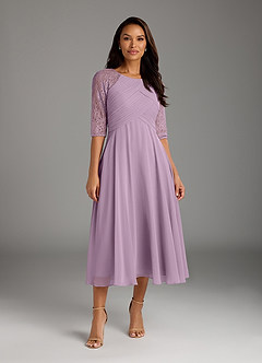 Azazie Dorothea Mother of the Bride Dresses Wisteria A-Line Scoop lace Chiffon Dress image1