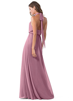 Azazie Landry Bridesmaid Dresses Vintage Mauve A-Line Pleated Mesh Dress image5