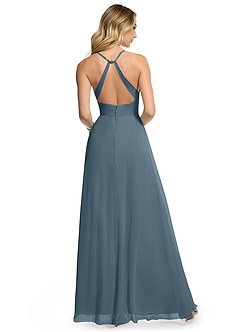 Azazie Davis Bridesmaid Dresses Twilight A-Line V-Neck Chiffon Dress image5