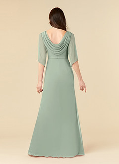 Azazie Magdalene Mother of the Bride Dresses Dusty Sage Sheath Sequins Mesh Dress image4