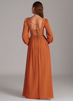 Azazie Maree Bridesmaid Dresses Cinnamon A-Line Corset Chiffon Dress image6