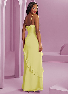 Barbie ♥ Azazie At-home Try On Dresses Cabernet Sheath Chiffon Dress image2