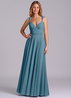 Azazie Darana Final Sale Bermuda A-Line Corset Chiffon Dress image6