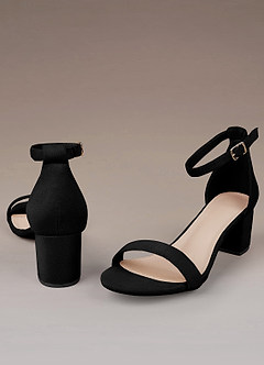 front One-Strap Buckle Block Heel Sandals