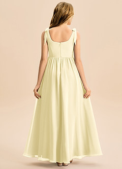 Azazie Delia Junior Abito A-Line in Chiffon Fiocco Sorbetto Al Limone image6