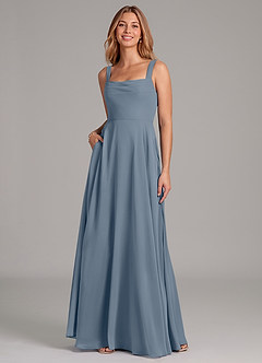 Azazie Shaude Bridesmaid Dresses Twilight A-Line Pleated Chiffon Dress image3