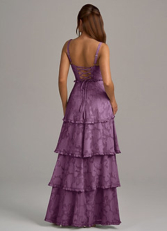 Azazie Romie Bridesmaid Dresses Wisteria A-Line Corset Floral Burnout Dress image5