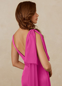 Christian Siriano Bridal for Azazie 1011 Robes de demoiselle d'honneur Robe Sirène en Satin extensible Arc Fuchsia image10