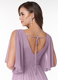 Azazie Temeka Bridesmaid Dresses Wisteria A-Line Ruched Chiffon Dress image5