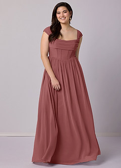 Barbie ♥ Azazie Bridesmaid Dresses Amethyst A-Line Corset Chiffon Dress image12