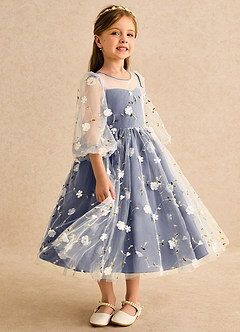 Azazie Elowen Flower Girl Dresses Stormy A-Line Sweetheart Neckline Lace Dress image4