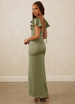 Christian Siriano Bridal for Azazie 1005 Kleider zum Anprobieren zu Hause Etui Herzausschnitt Stretch-Satin Kleid Zedernrose image8