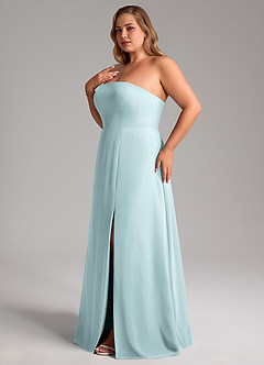 Azazie Wren Bridesmaid Dresses Mist A-Line Side Slit Chiffon Convertible Dress image12