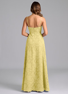 Azazie Wren Bridesmaid Dresses Canary A-Line Strapless Floral Burnout Dress image6