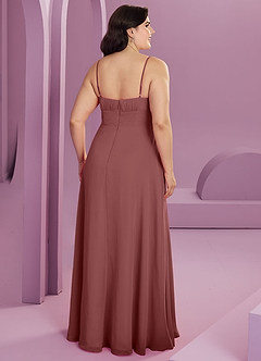Barbie ♥ Azazie 신부 들러리 드레스 크리스탈 리본 V넥 A라인 드레스 image8