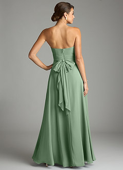 Azazie Tamira Suknie dla druhen Linia A Pofałdowany Szyfon Do ziemi Sukienka image4