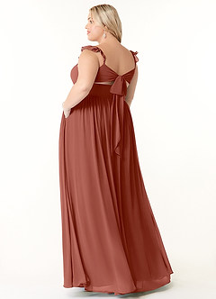 Azazie Metz Final Sale Auburn A-Line Sweetheart Ruched Chiffon Dress image10