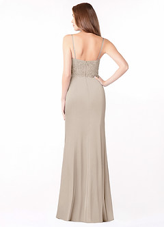 Azazie Keyara Venta Final Vestido de Escarcha de Satén Elástico de Equipado con Encaje image2