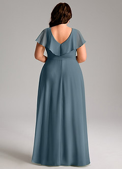 Azazie Lainey Bridesmaid Dresses Twilight A-Line with Pockets Chiffon Dress image9