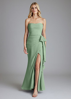 Azazie Solstice Final Sale Matcha Mermaid Strapless Chiffon Convertible Dress image1